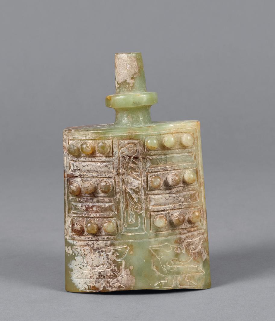 0058 青玉雕编钟