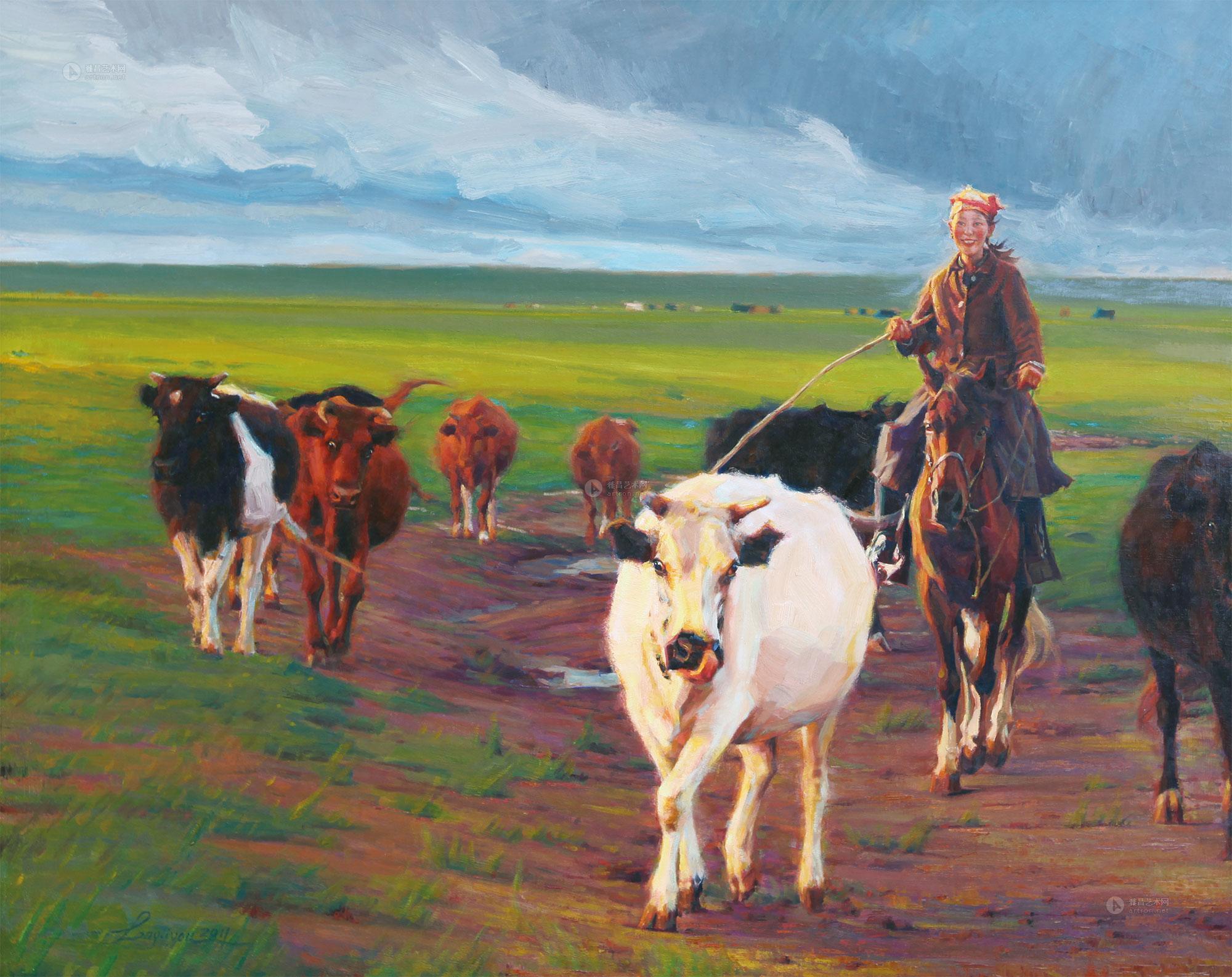 0046 2011年作 牧归 布面油画
