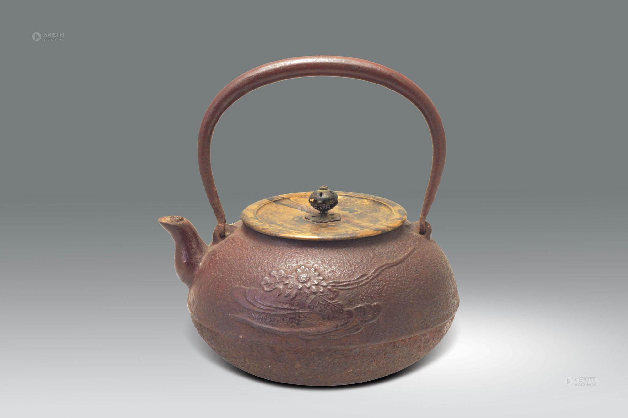 0186 19世纪 日本铜茶壶