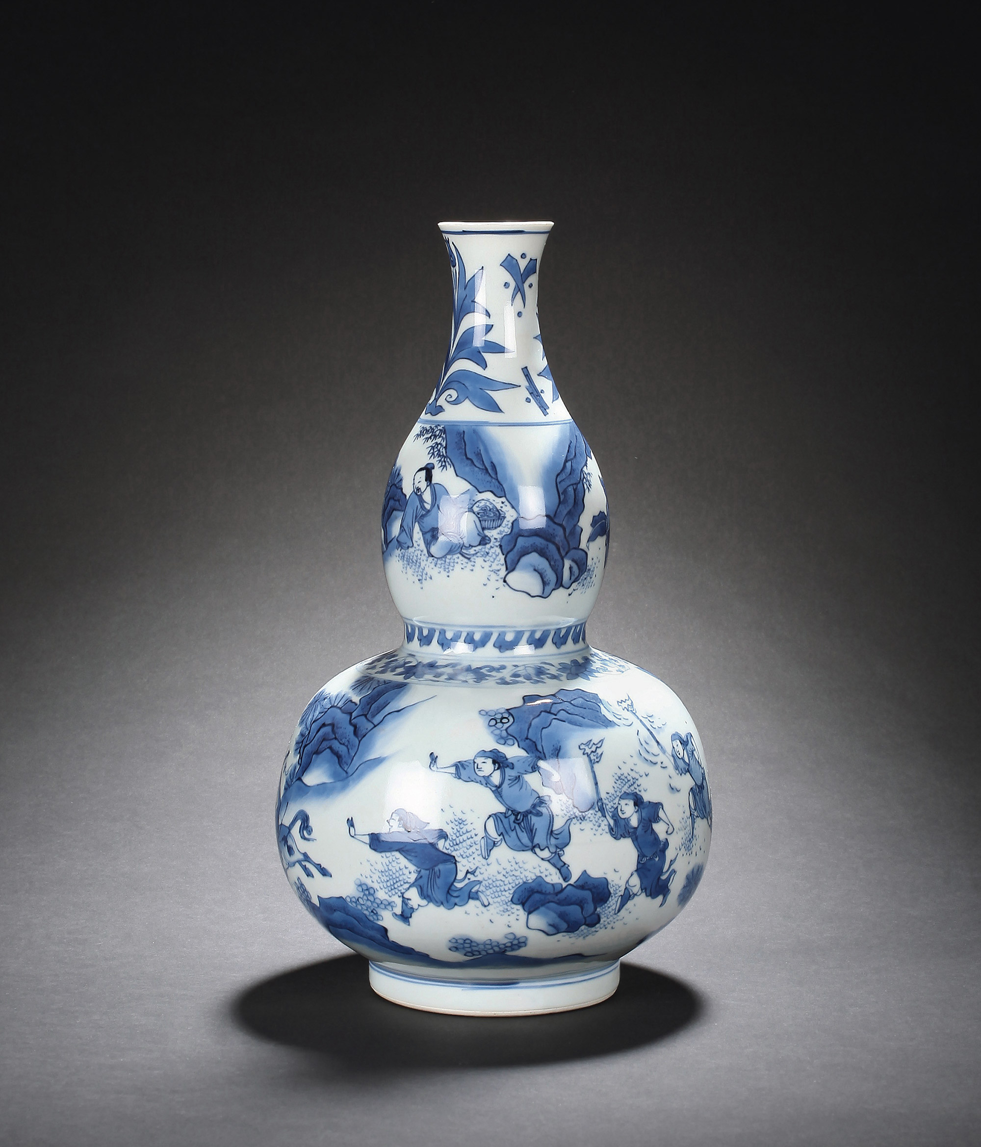 【明崇祯 青花人物故事葫芦瓶】拍卖品_图片_价格_鉴赏_明代青花瓷器