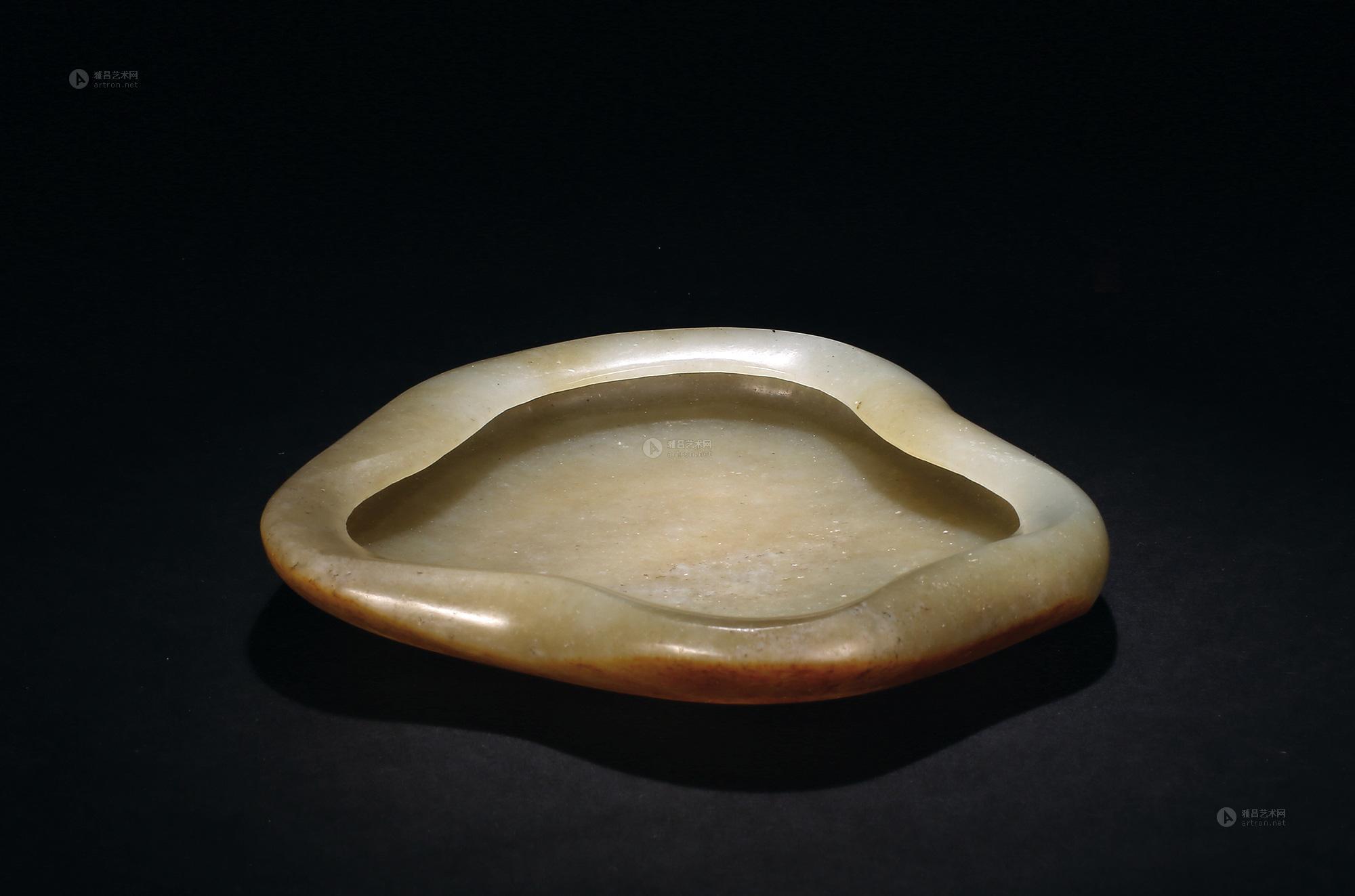 0049 现代 青玉随形笔洗