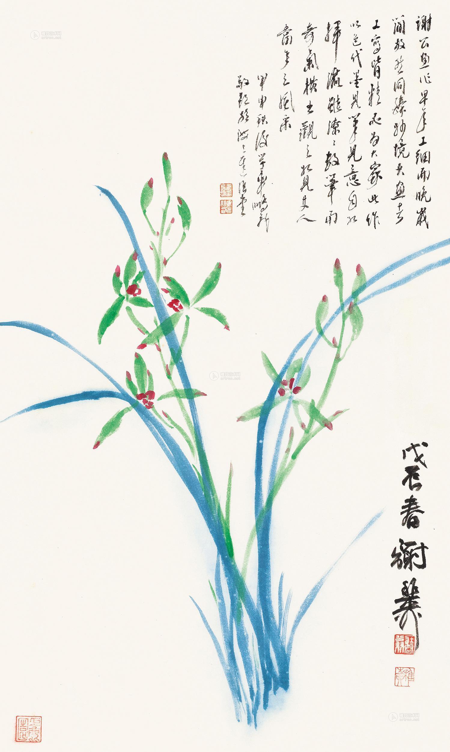 0028 兰花图 立轴