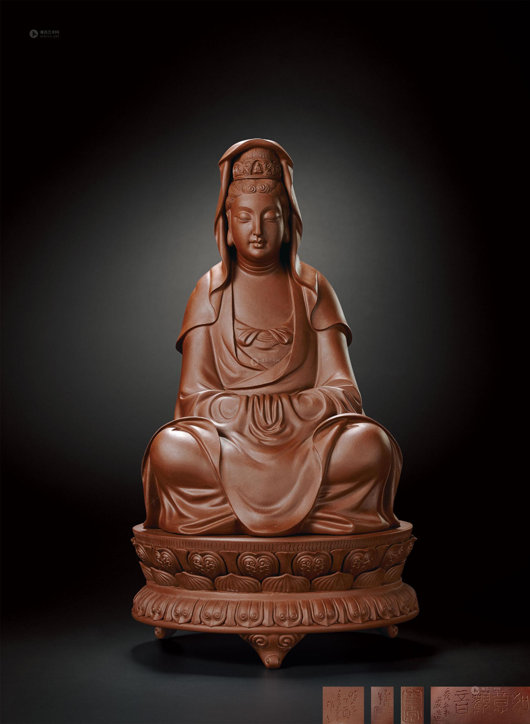 【徐秀棠制如意观音像】拍卖品_图片_价格_鉴赏_紫砂_雅昌艺术品拍卖