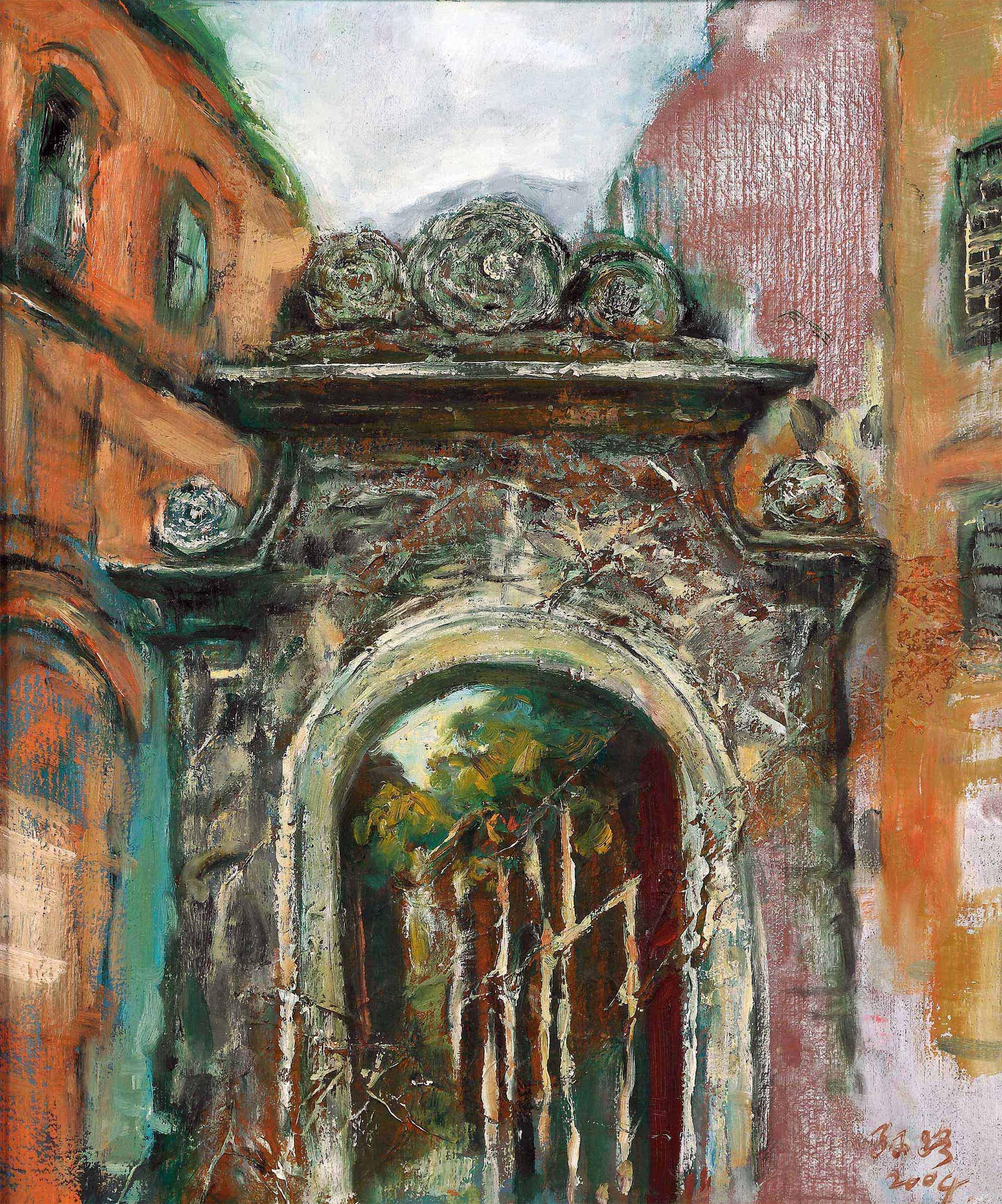 0055 2004年作 门 布面油画