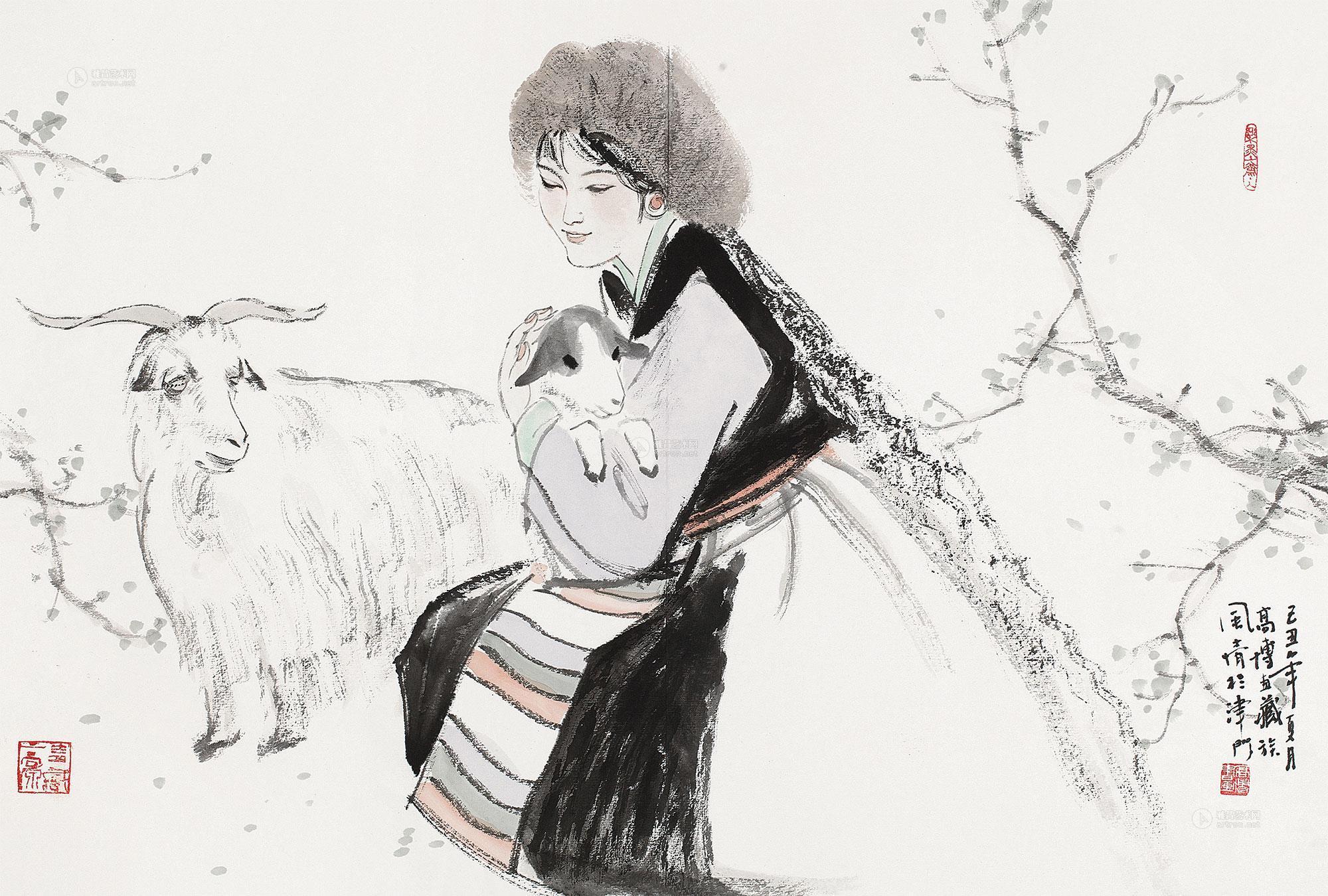 风情 镜心 设色纸本】拍卖品_图片_价格_鉴赏_绘画_雅昌艺术品拍卖网