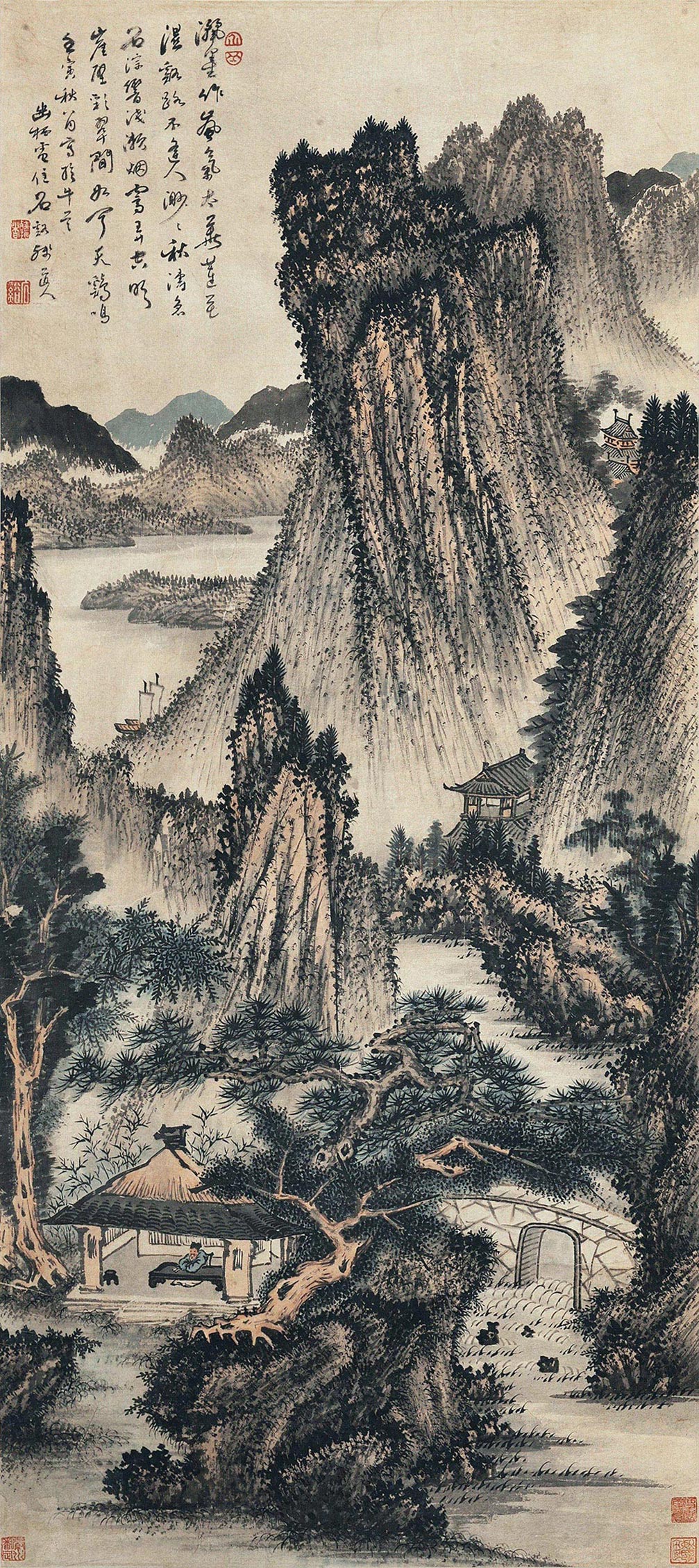 【太华山峦 立轴 设色纸本】拍卖品_图片_价格_鉴赏_绘画_雅昌艺术品