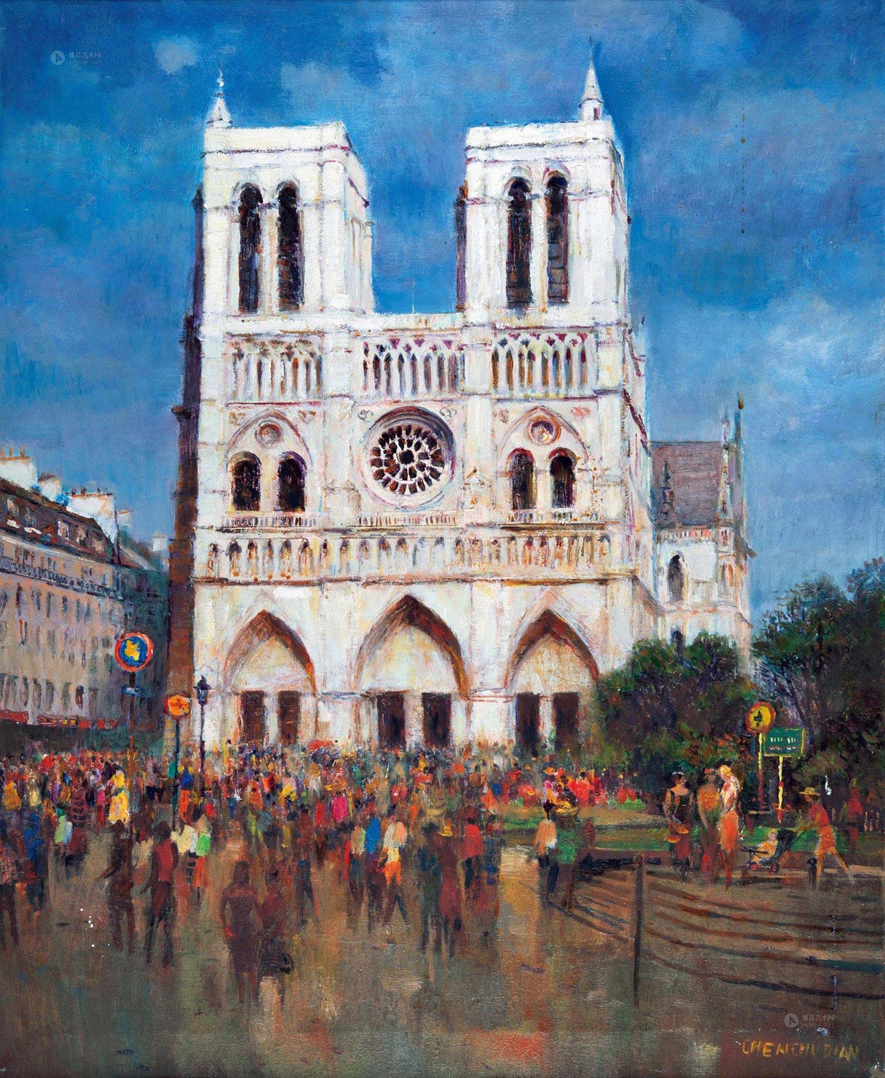巴黎圣母院油画作品图片