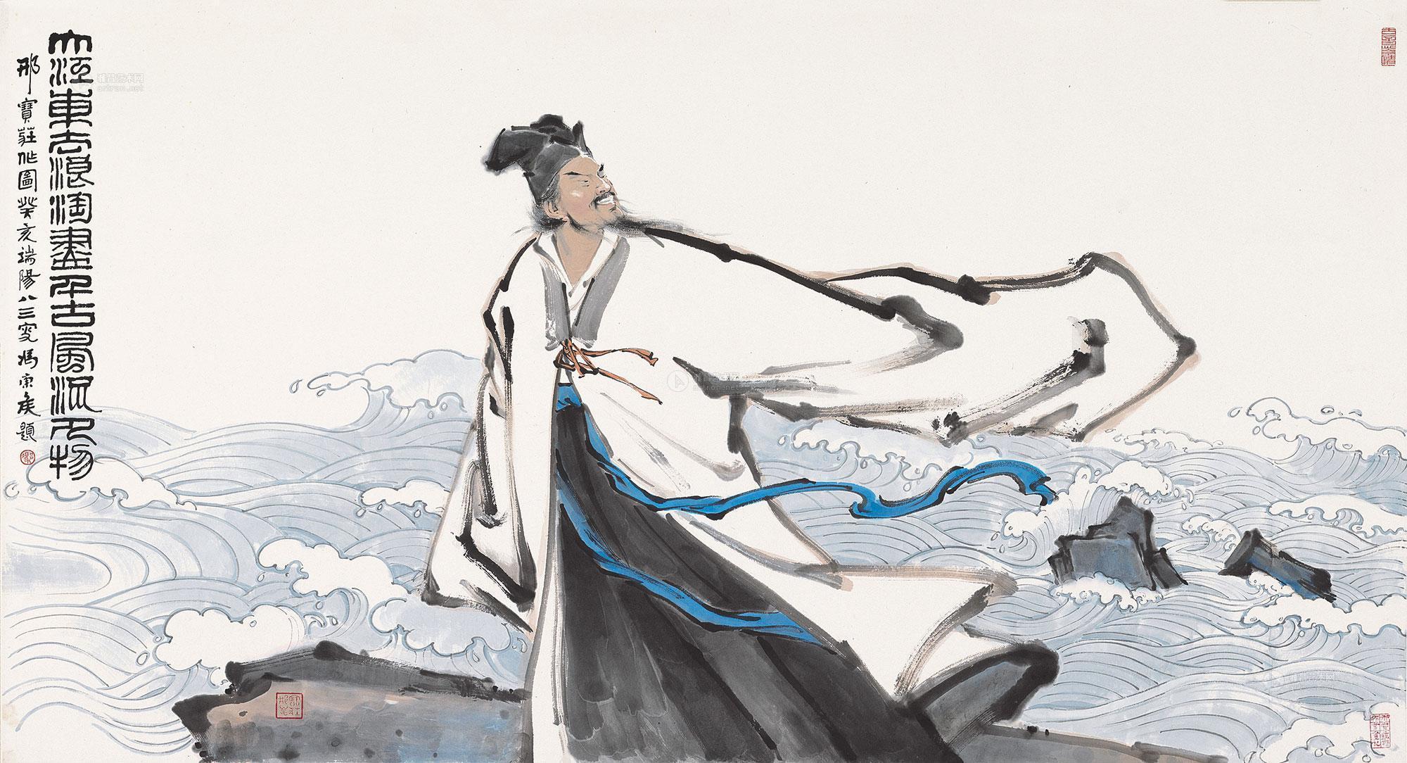 0765 癸亥(1983)年作 苏东坡词意 镜片 设色纸本