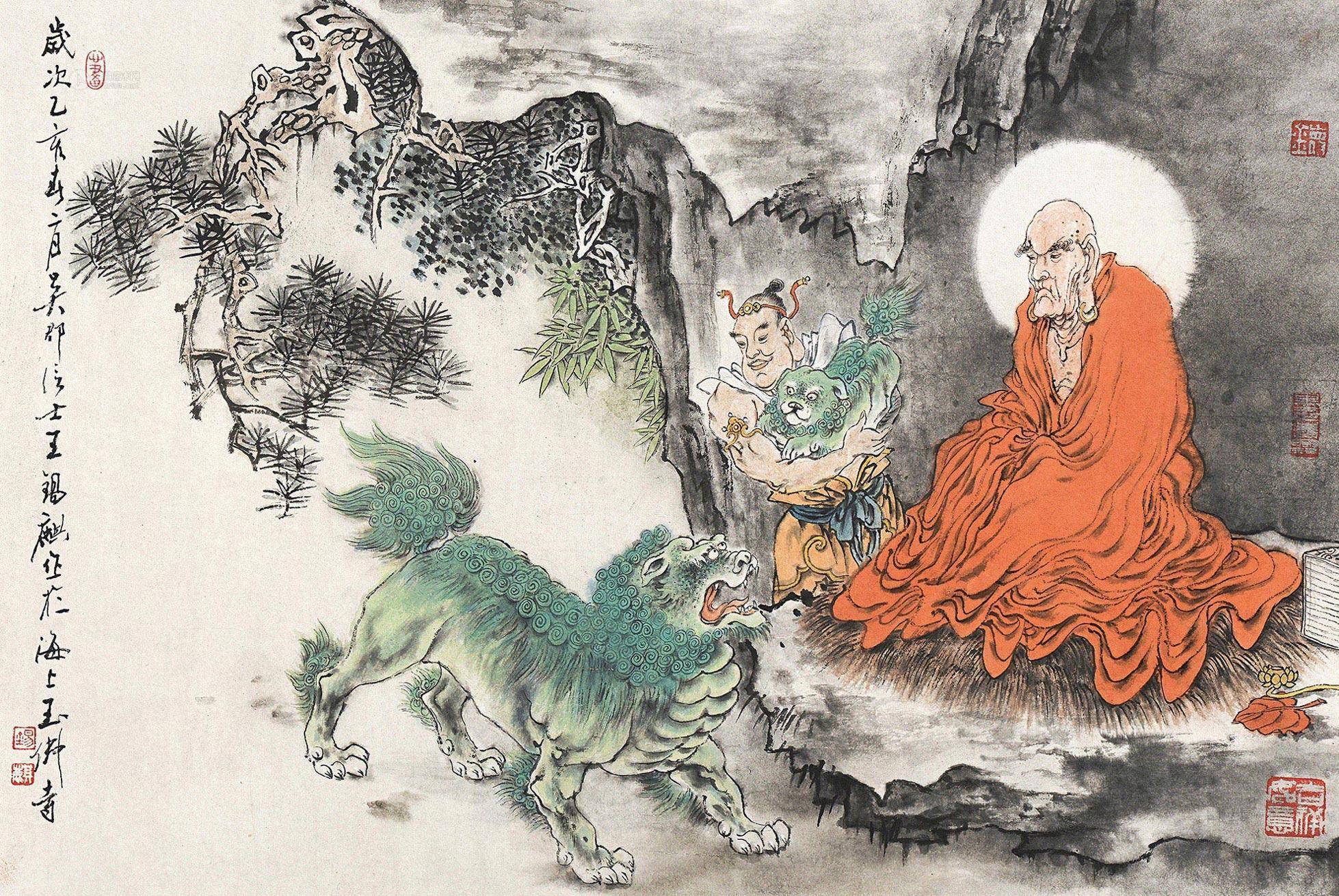 0188 2007年作 罗汉图 纸本 镜心