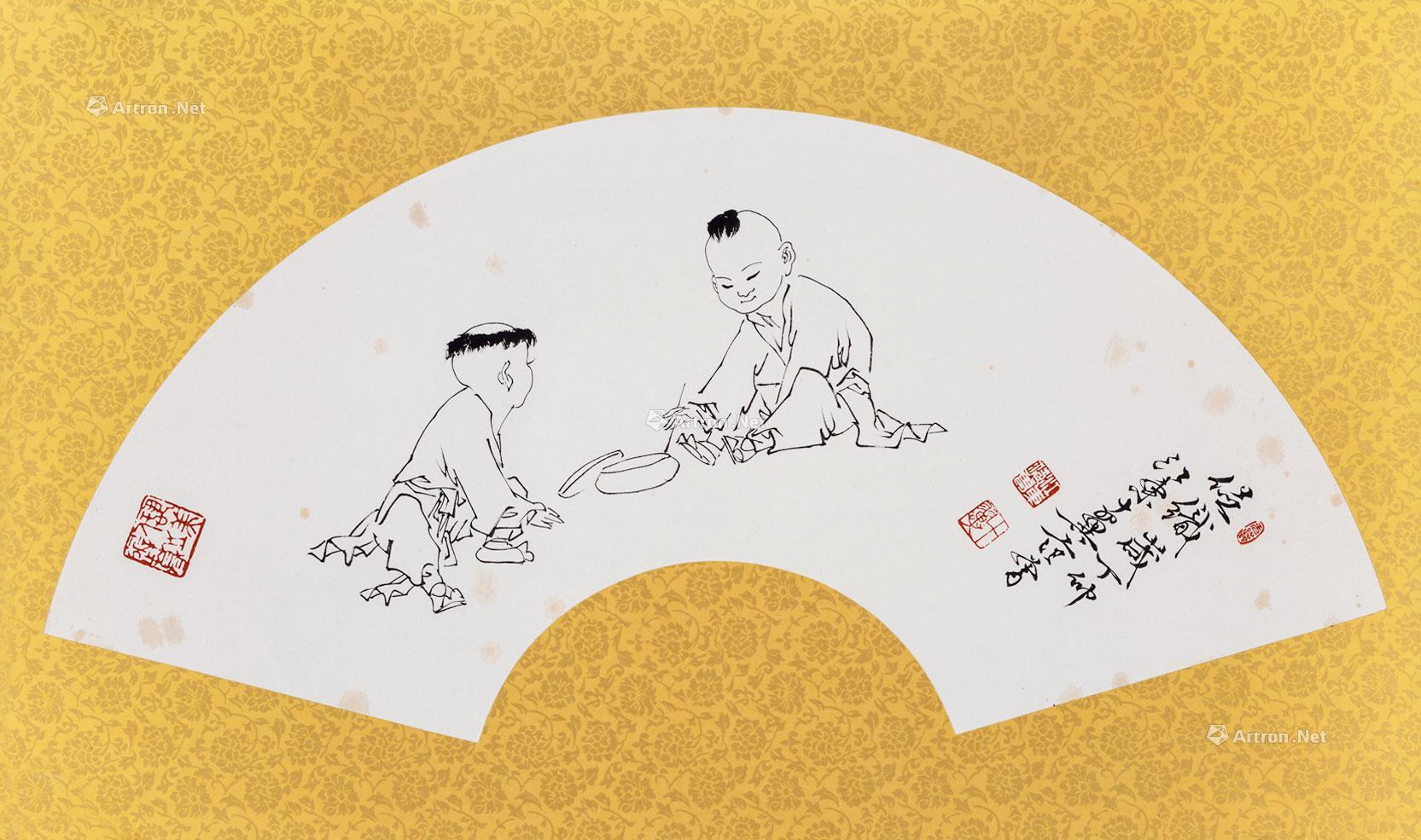 1163 促织 卡纸 扇面