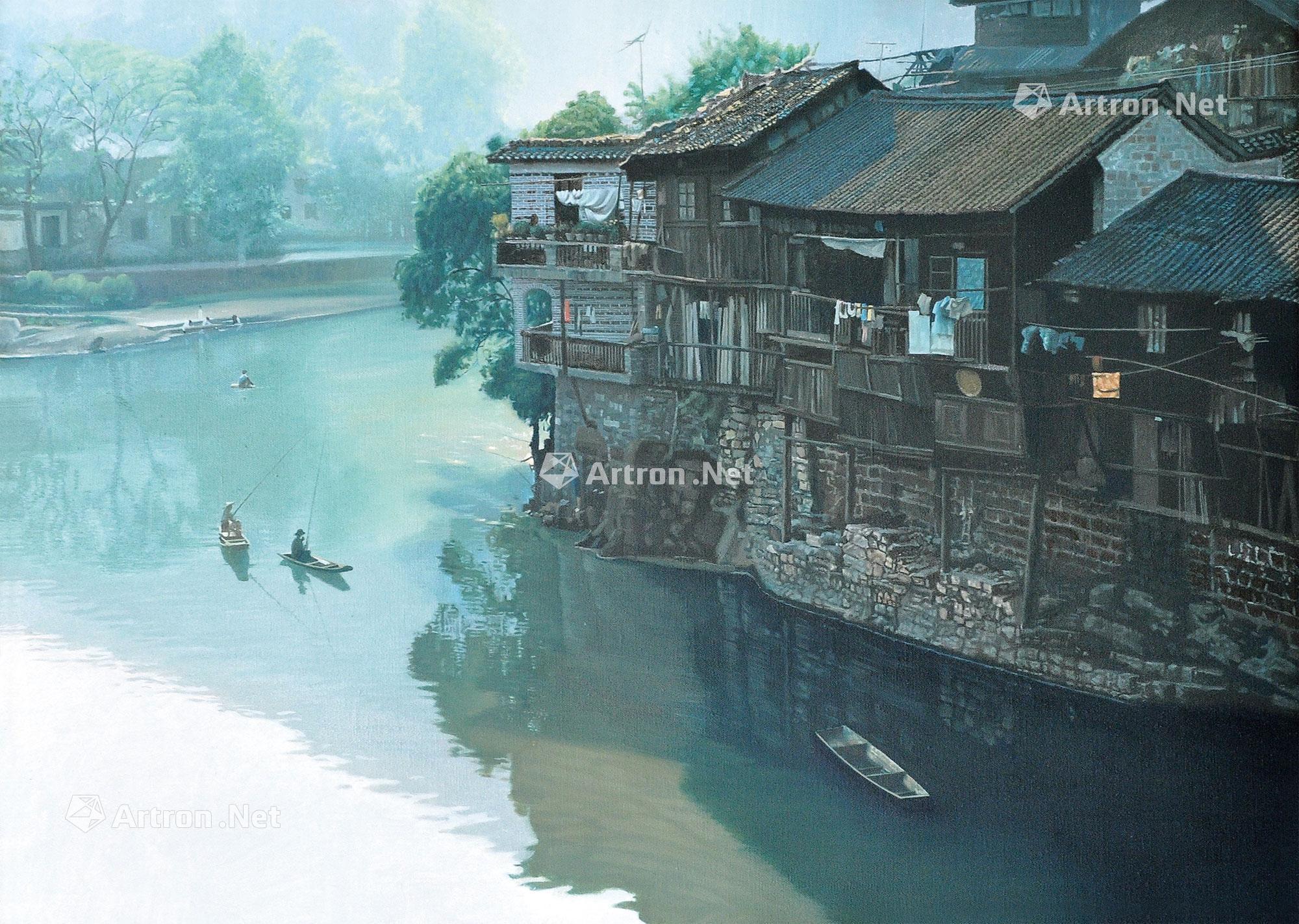 0247 2012年作 湘西水乡 布面油画