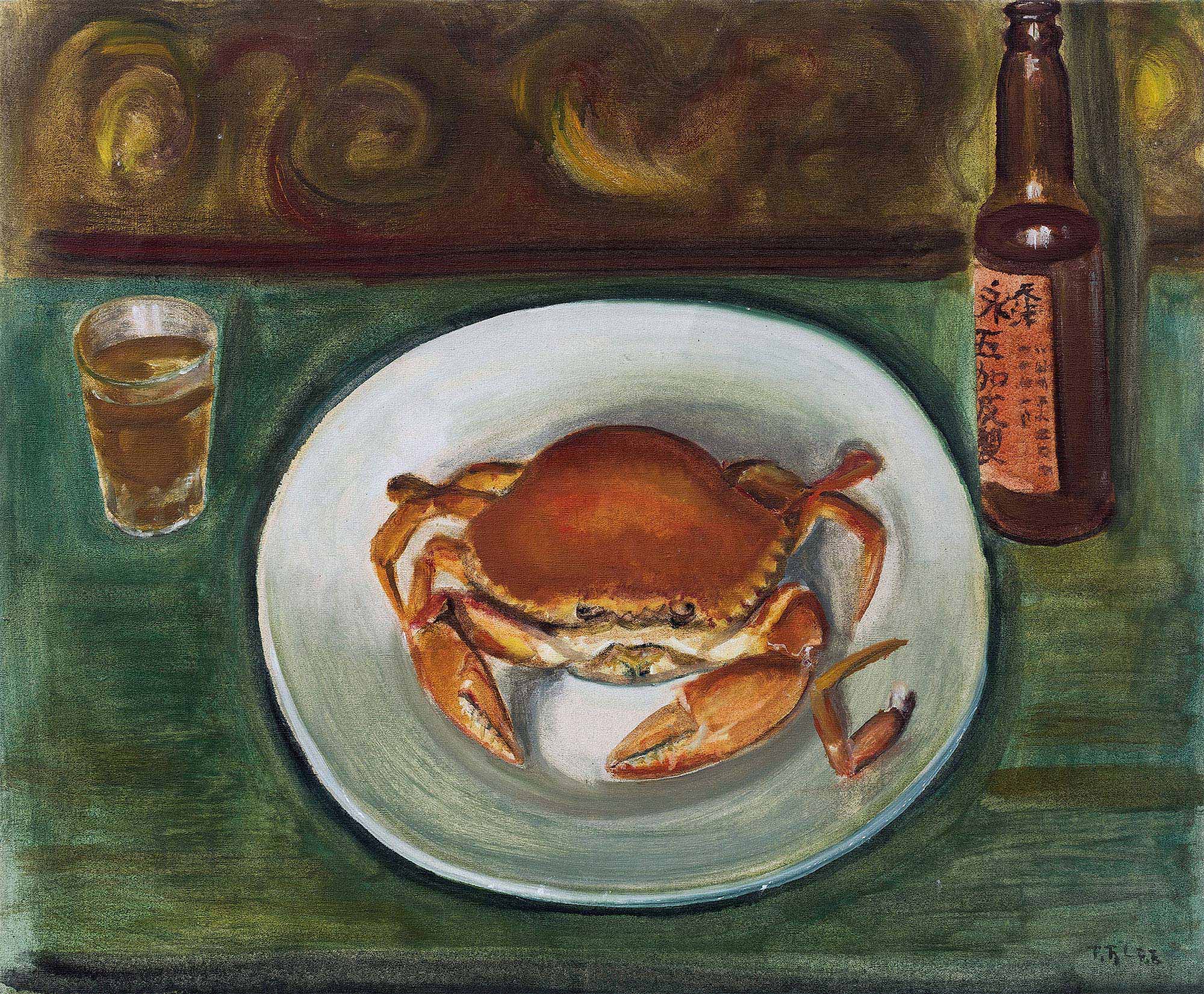 2036 天津螃蟹 布面油画