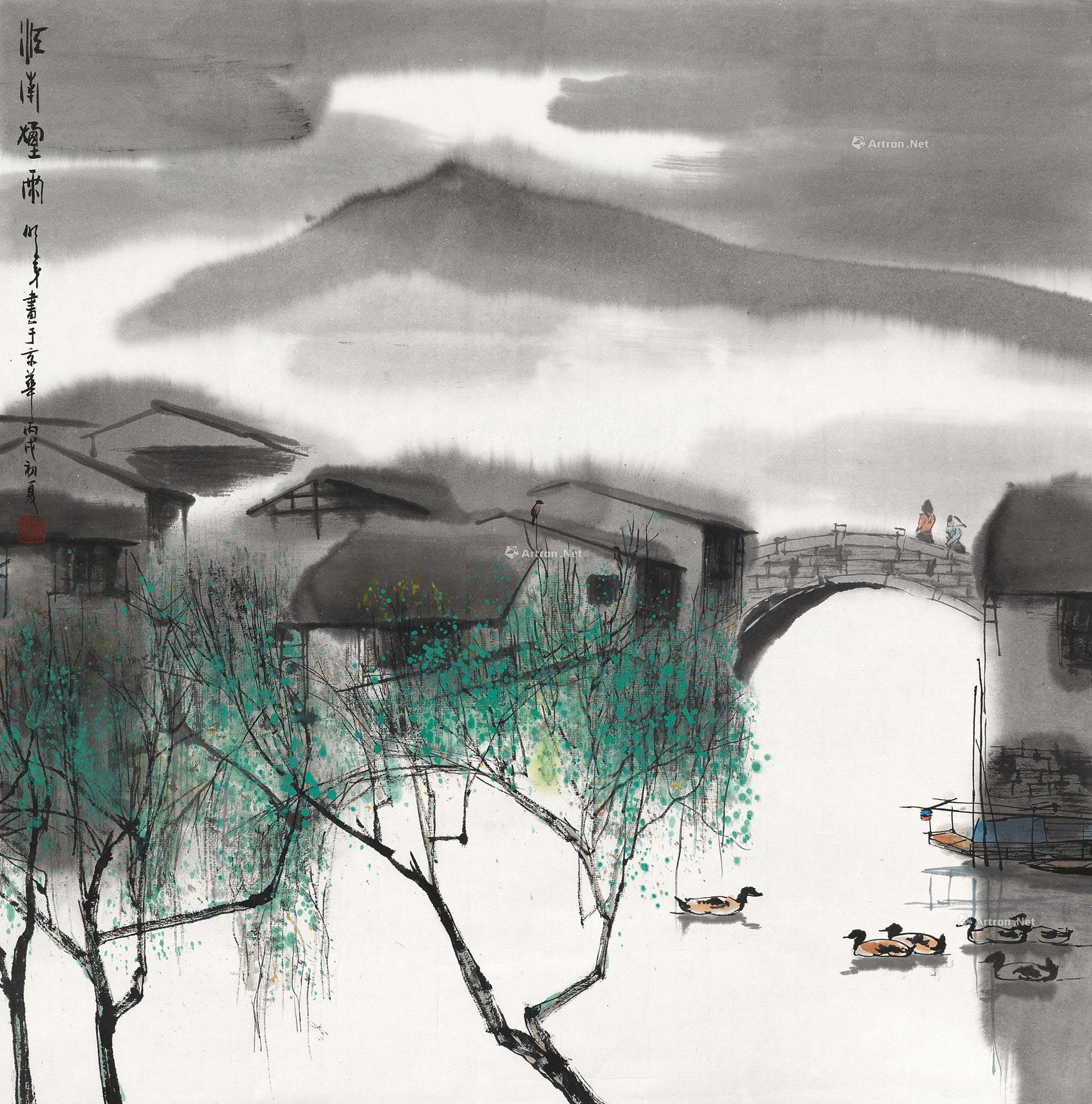 烟雨江湖山水画的秘密图片