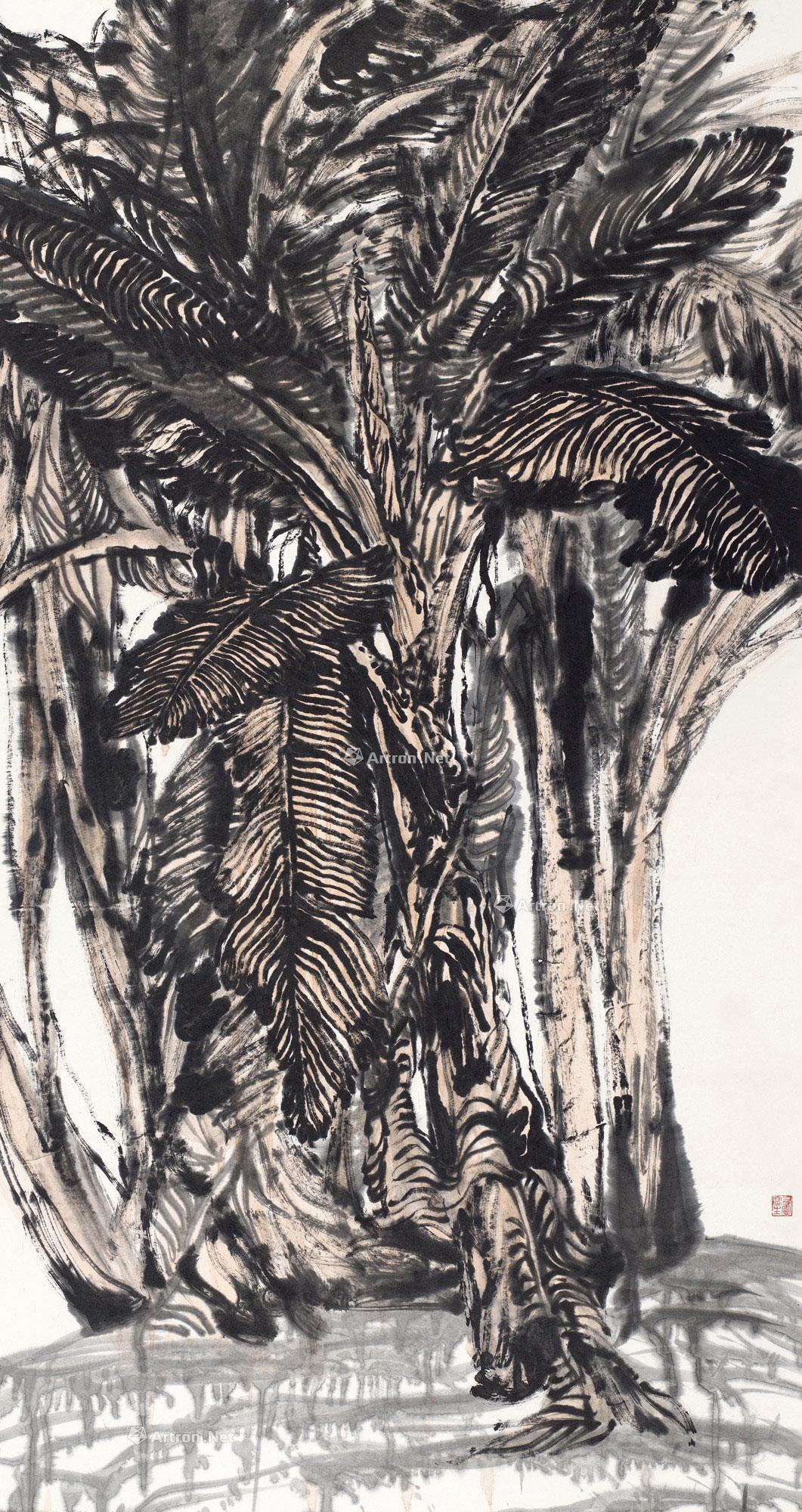 【芭蕉 镜心 设色纸本】拍卖品_图片_价格_鉴赏_绘画_雅昌艺术品拍卖