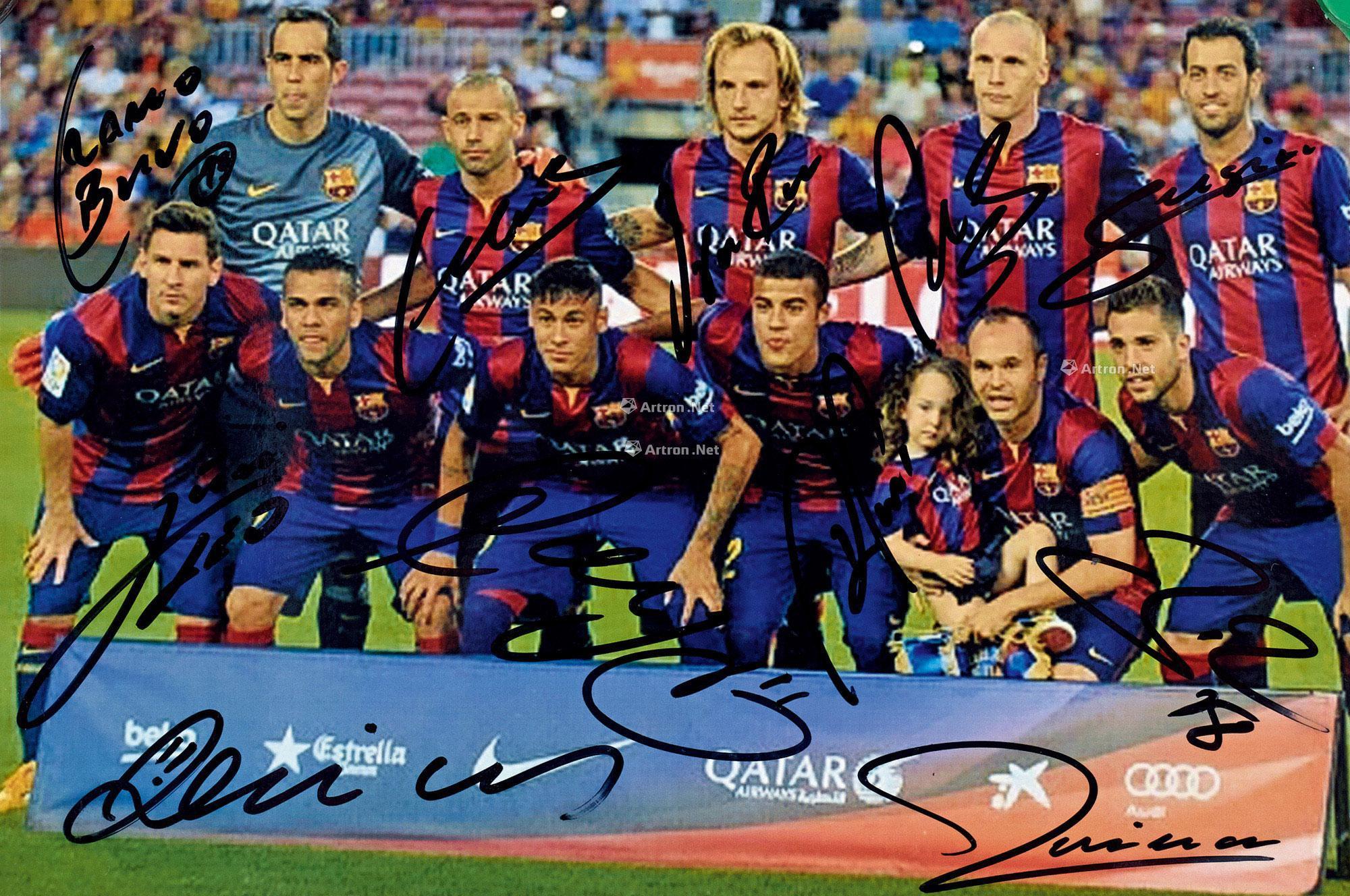 0674 世界著名足球俱乐部巴塞罗那队(2014/2015年度)11位足球运动员