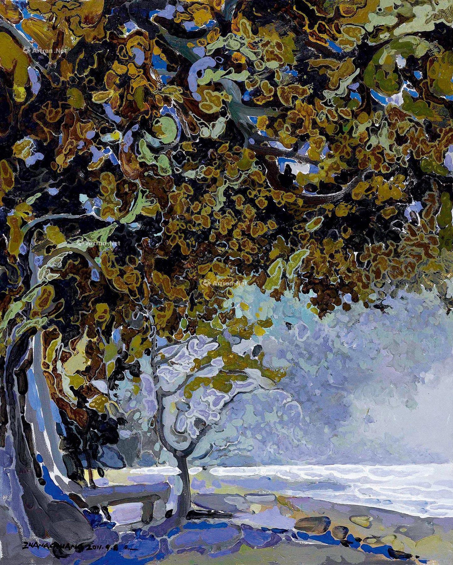 0093 2011年作 银色的海滩 布面油画
