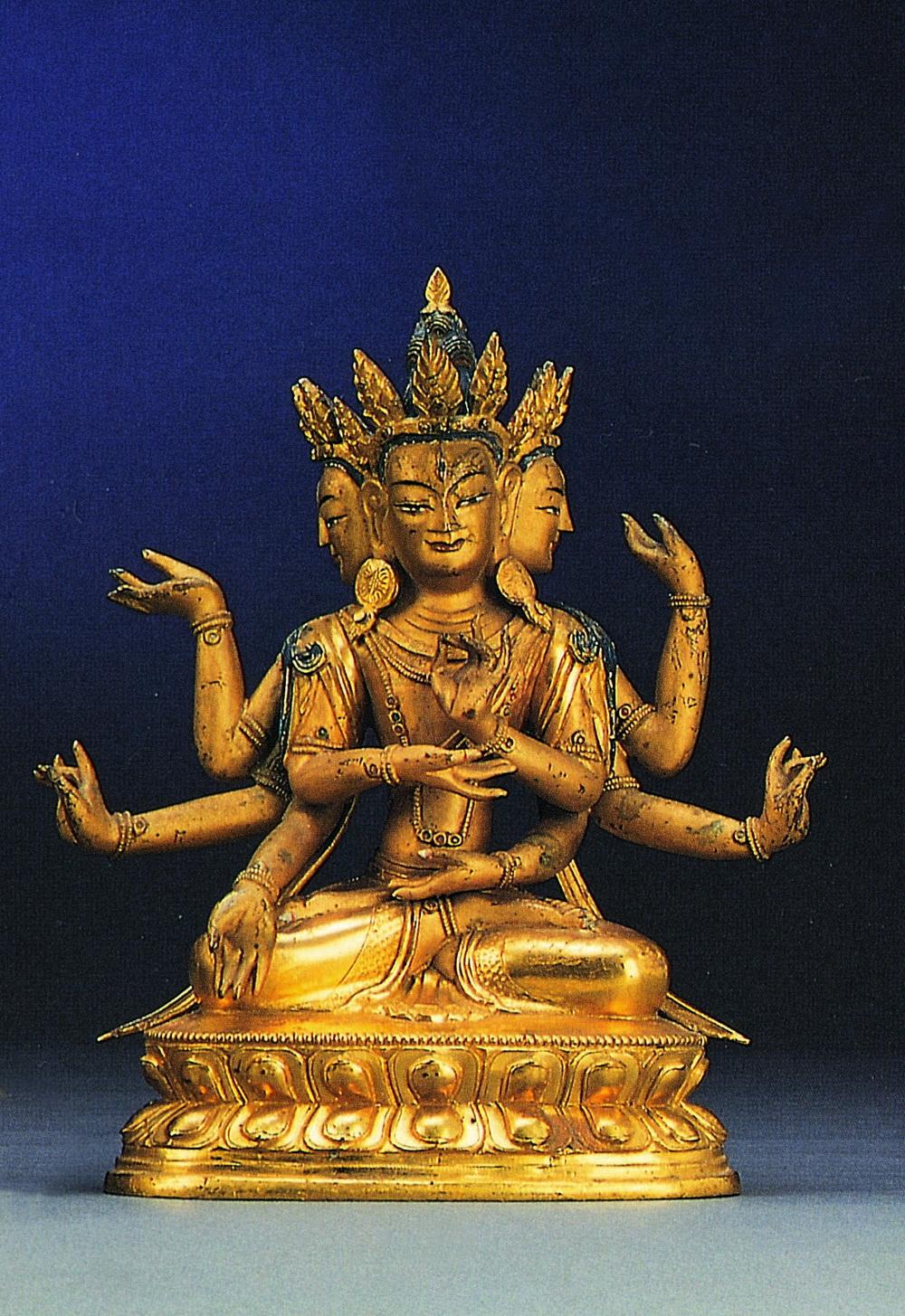 0856 清乾隆 鎏金铜尊胜佛母像