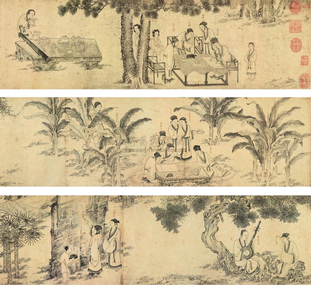 0603 西园雅集 手卷 水墨纸本