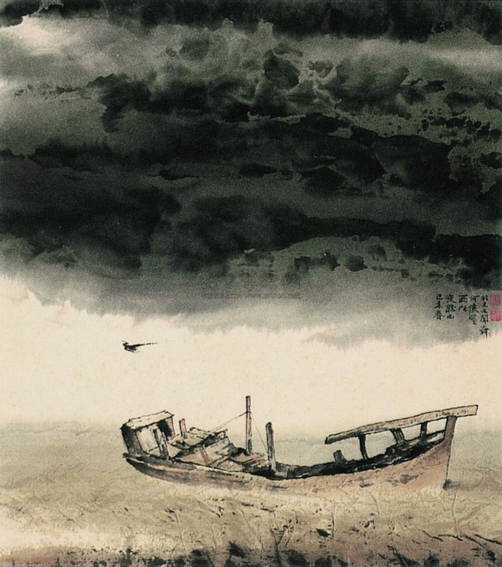 0365 1979年作 听雨图 镜心 设色纸本
