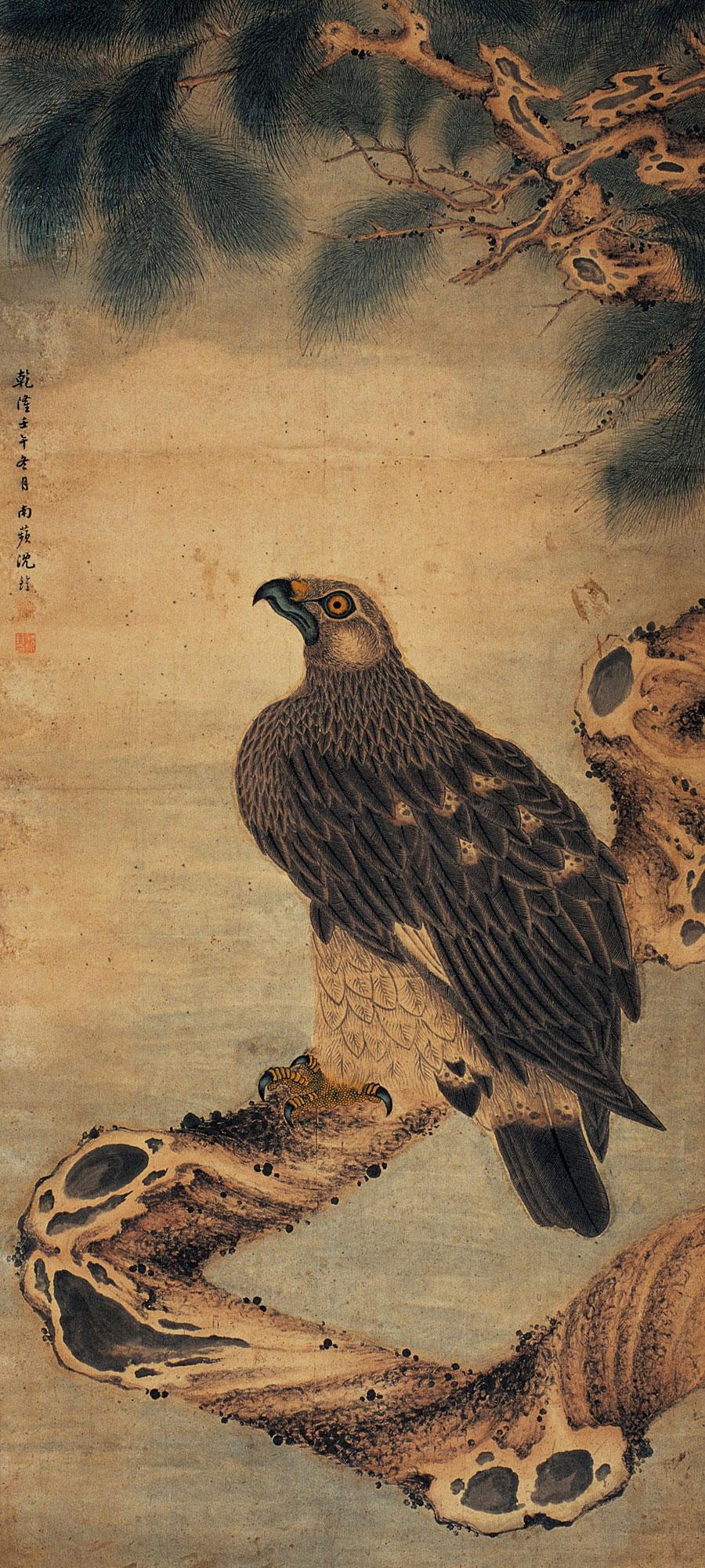 409 松鹰 立轴 设色纸本