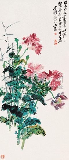 1295 罂粟花 立轴 纸本