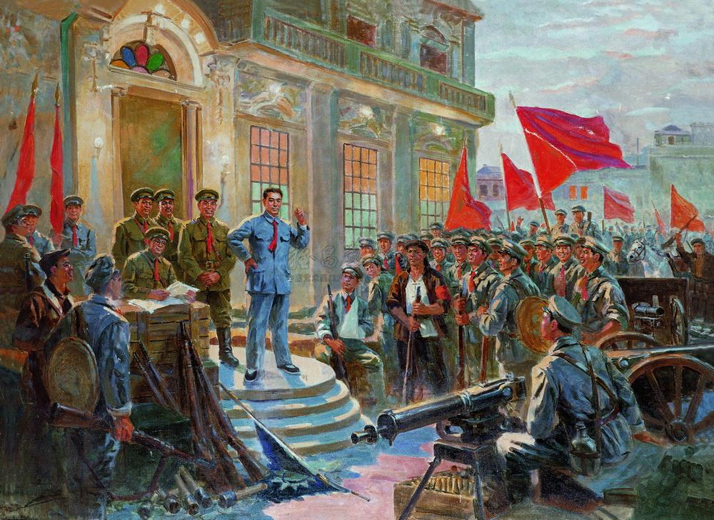 南昌起义国画图片