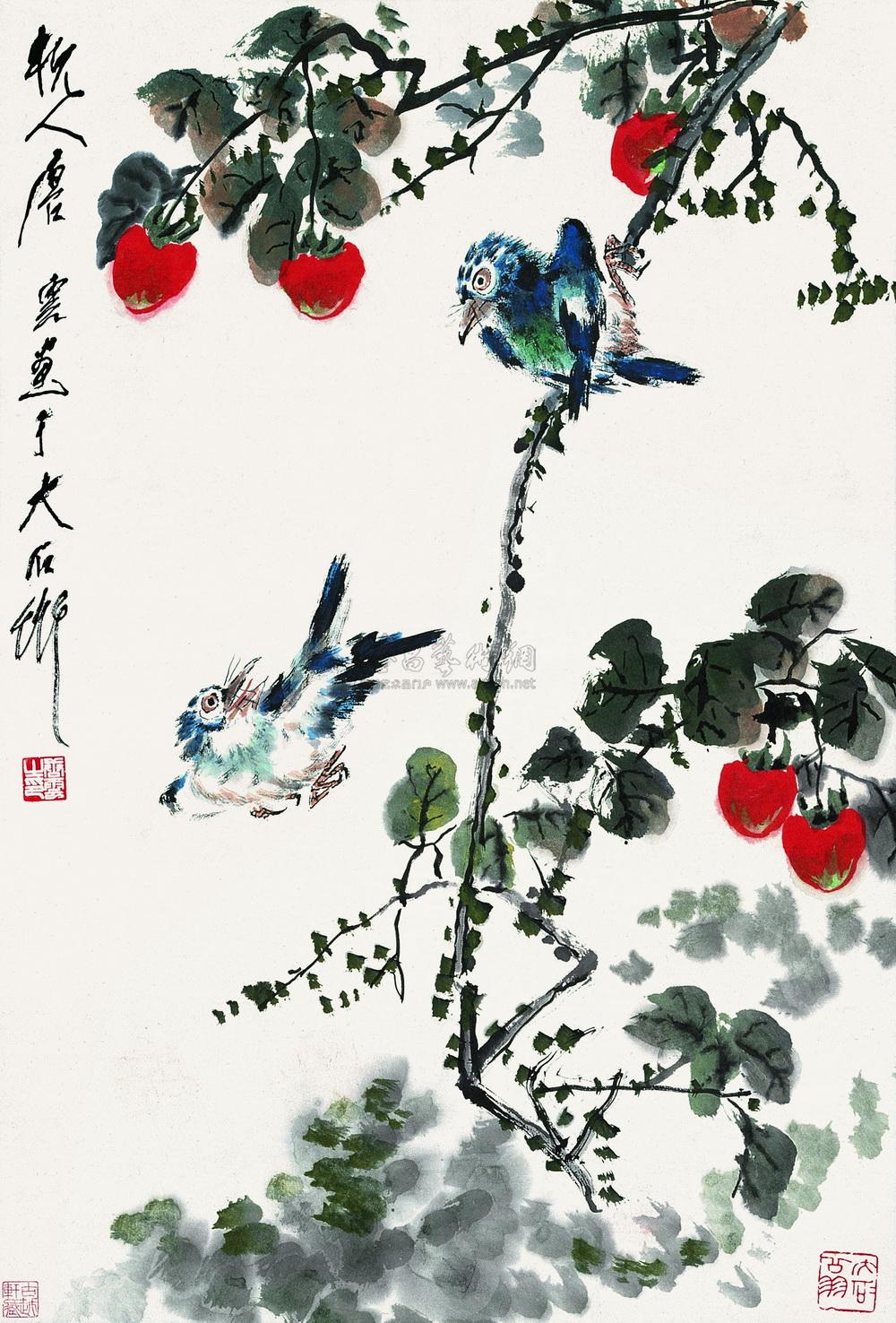 0167 五世其昌 立轴 设色纸本
