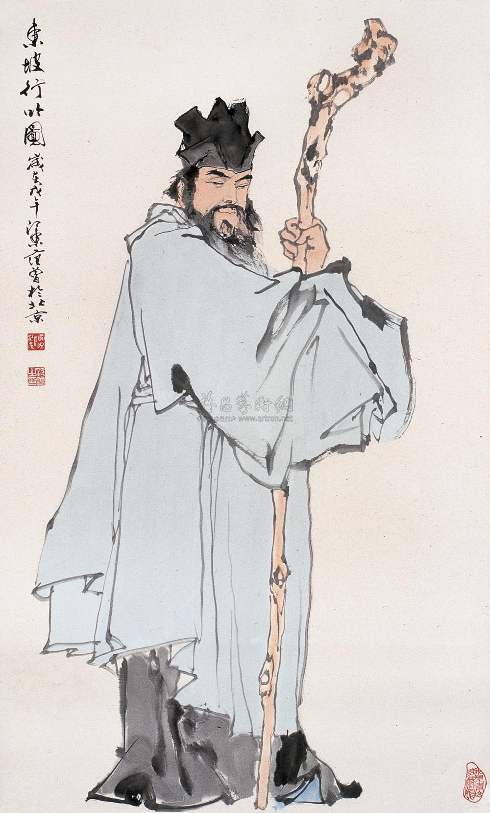 0046 1978年作 东坡行吟图 镜心 设色纸本