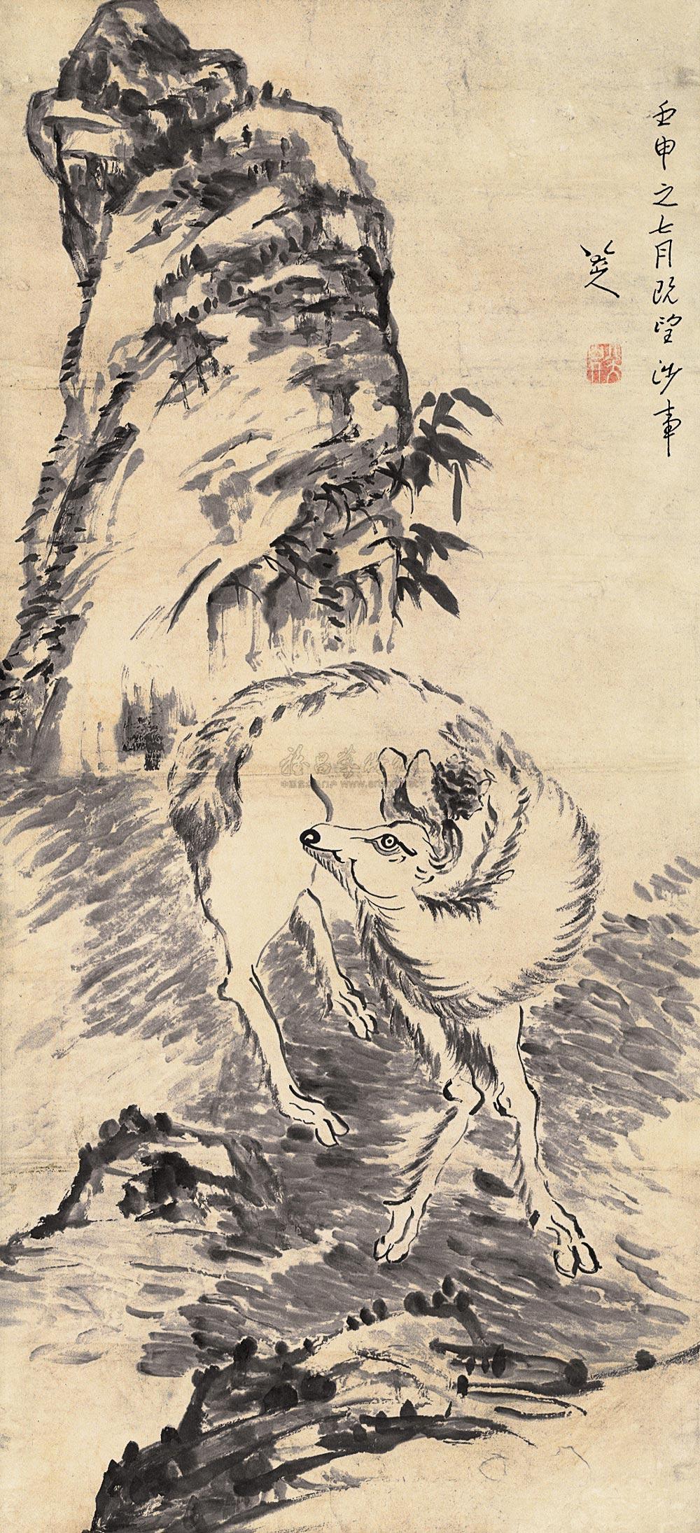 0115 山鹿图 立轴 纸本