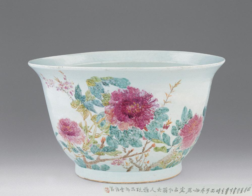 金品卿浅绛彩花鸟大花盆】拍卖品_图片_价格_鉴赏_清代粉彩瓷器_雅昌