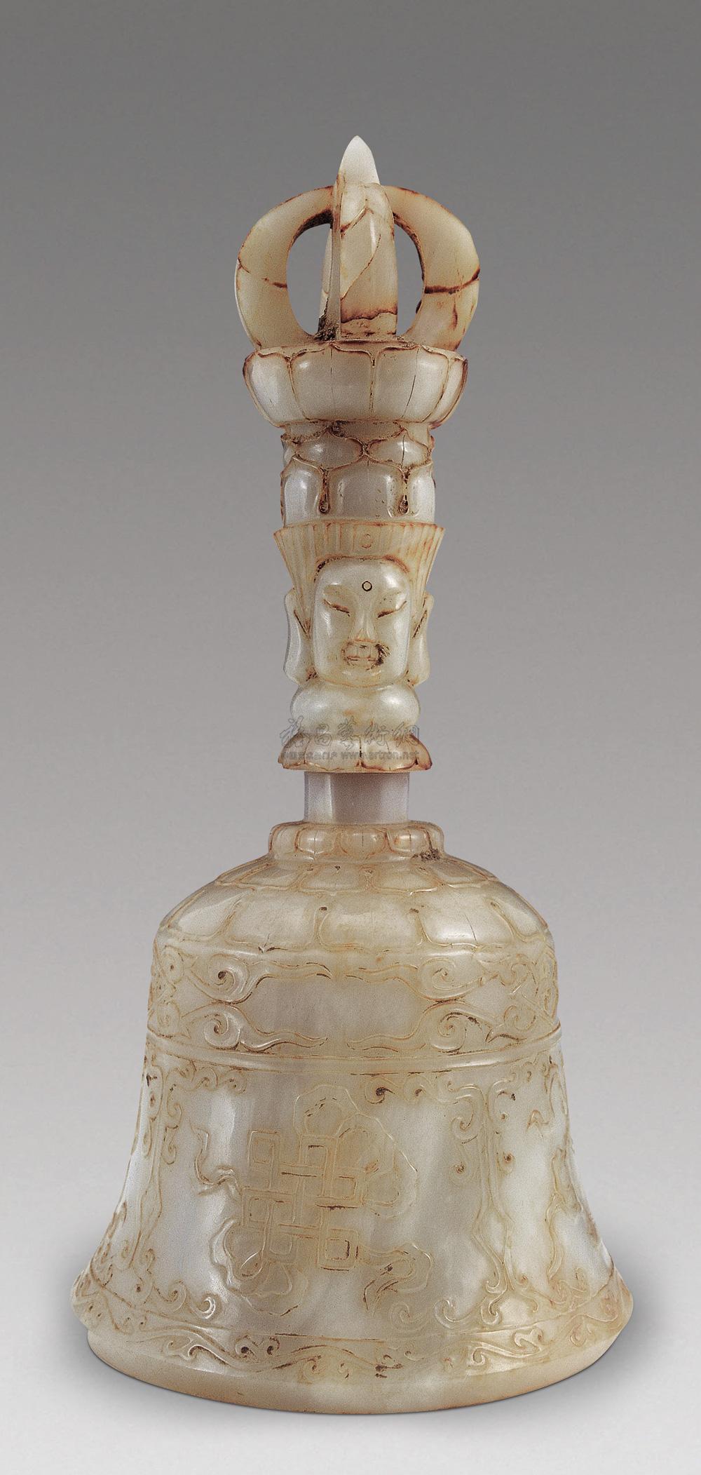 0382 唐 和田玉雕法器摇钟