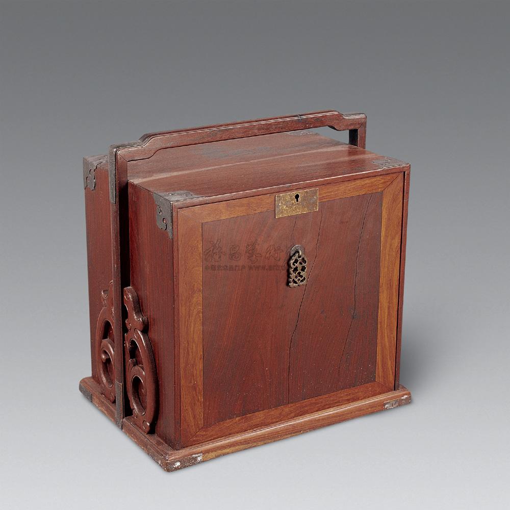 0038 清初 黄花梨多抽屉提梁药箱