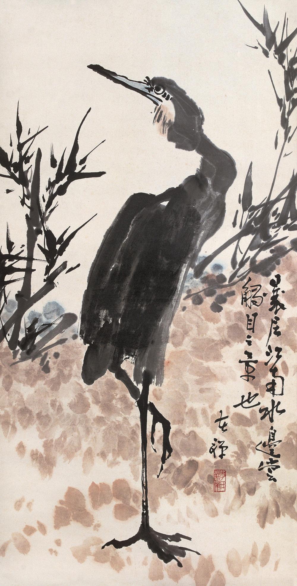 0243 鹭鸶 立轴 设色纸本