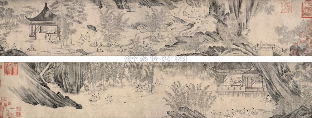0957 兰亭修禊图 卷 水墨纸本
