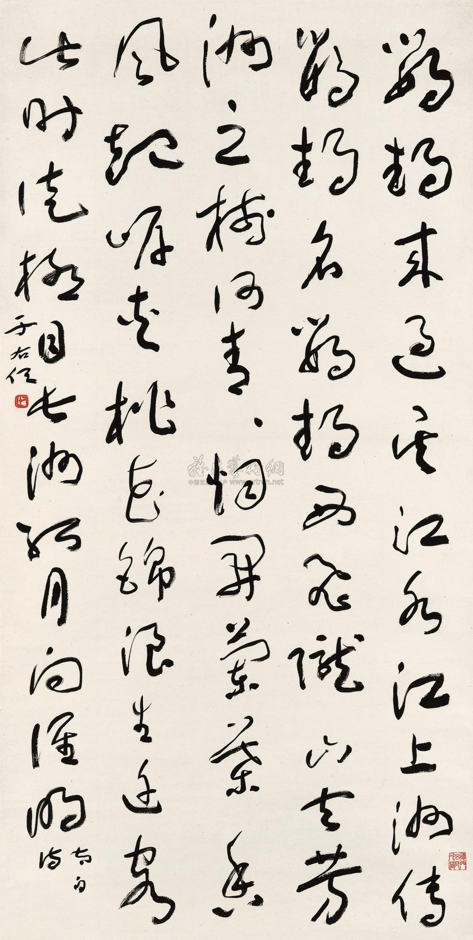 1263 行书李太白诗鹦鹉洲 立轴 水墨纸本