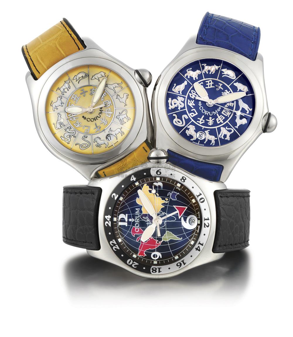 2840 昆仑不绣钢酒桶形双时区自动大三针日历腕表型号bubble gmt