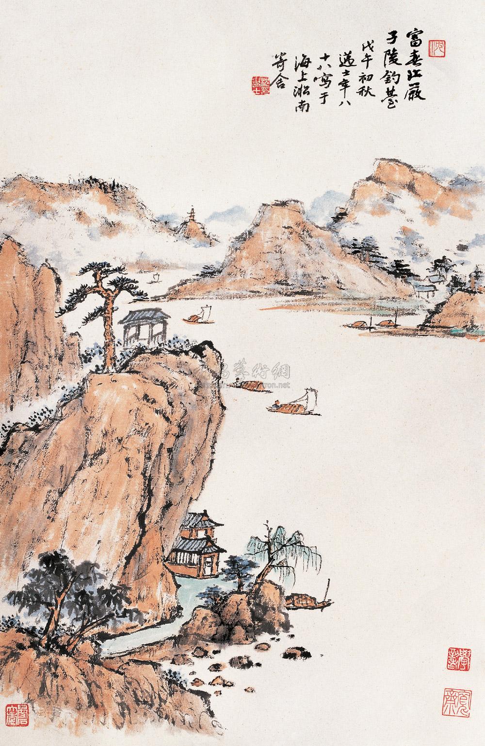 富春江严子陵钓台 立轴 纸本】拍卖品_图片_价格_鉴赏_绘画_雅昌艺术