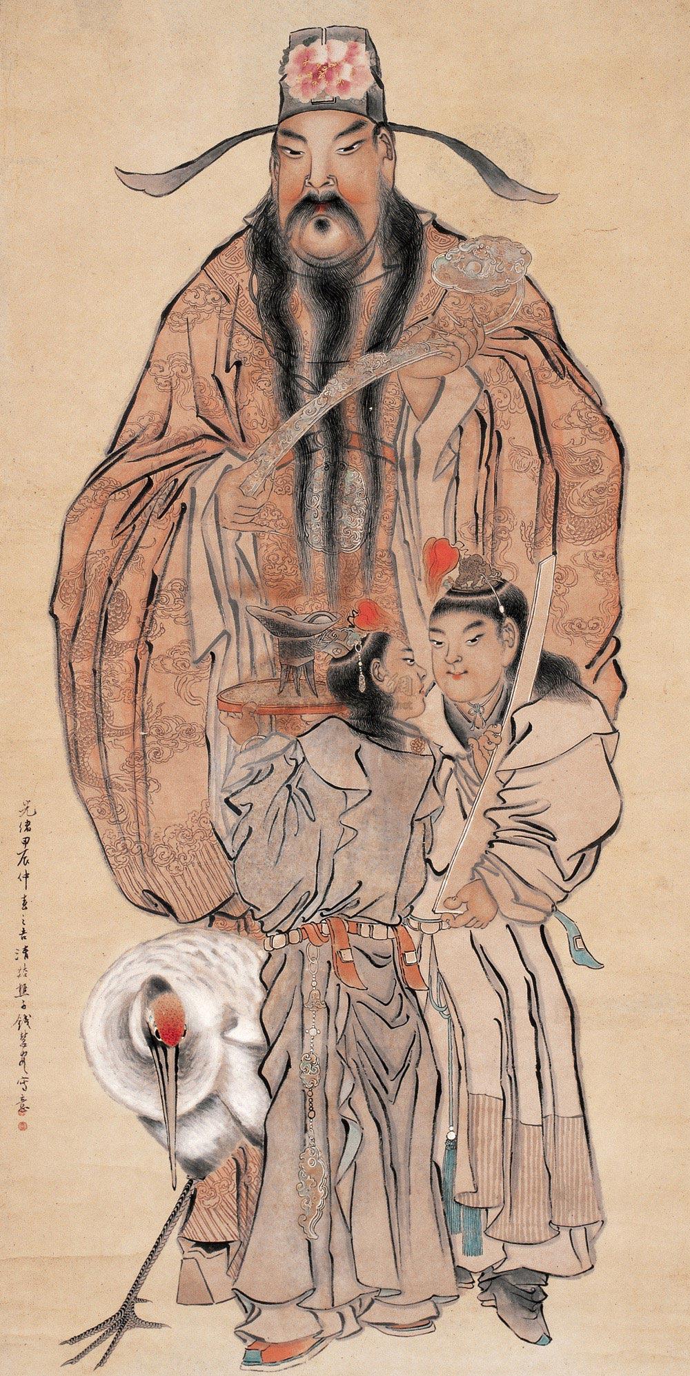 0349 1904年作 加官进爵 立轴
