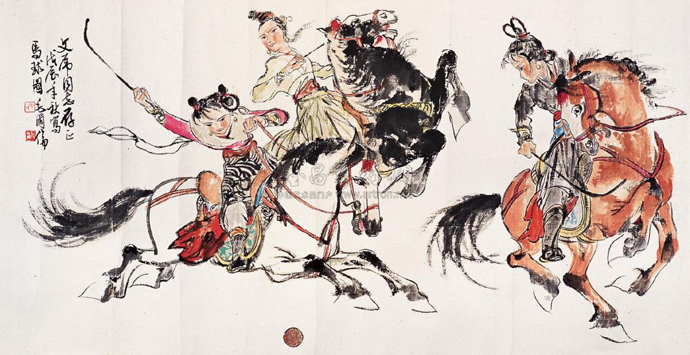 【马球图 镜心 设色纸本】拍卖品_图片_价格_鉴赏_绘画_雅昌艺术品