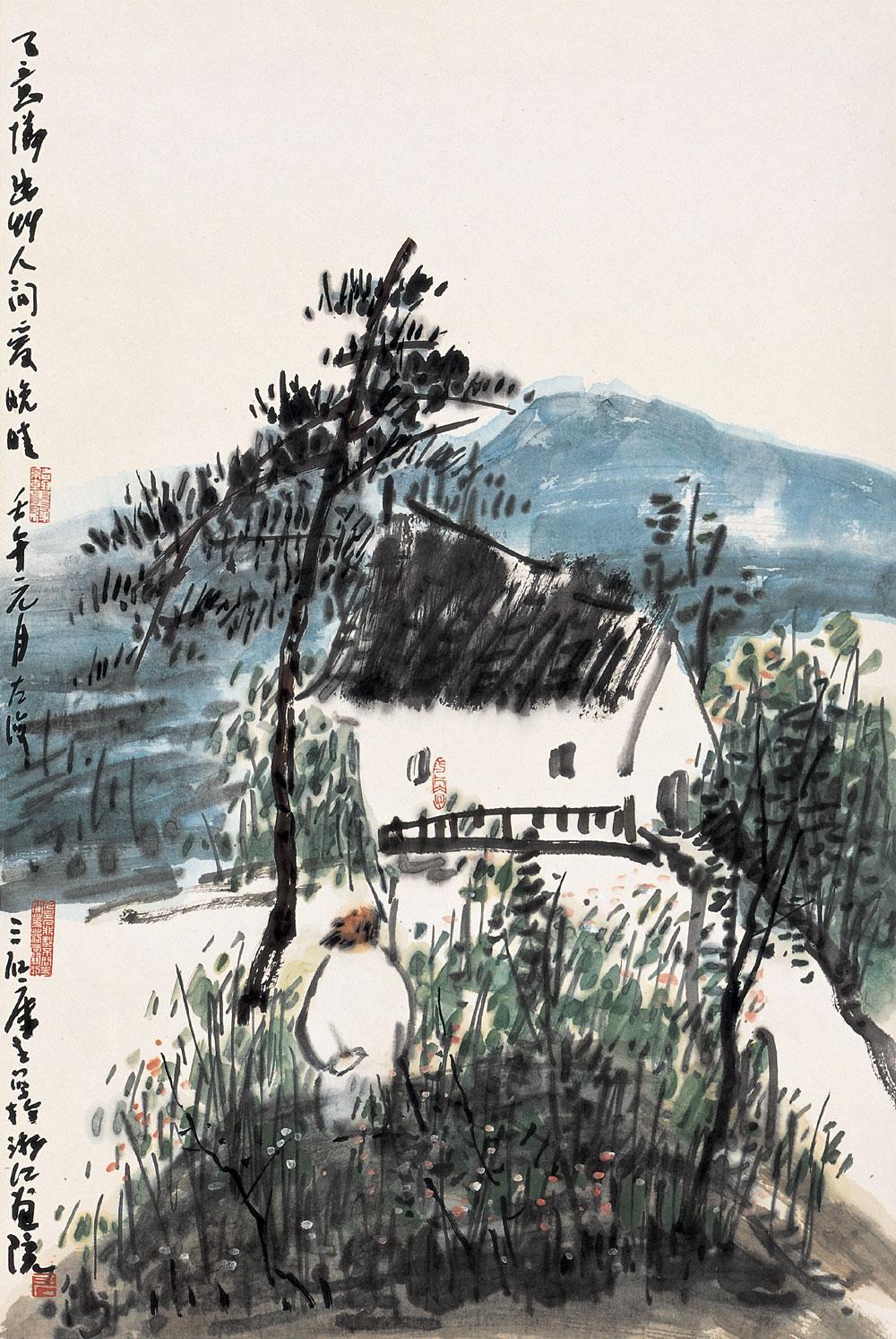 【2002年作 天意怜幽草 立轴 设色纸本】拍卖品_图片_价格_鉴赏_绘画