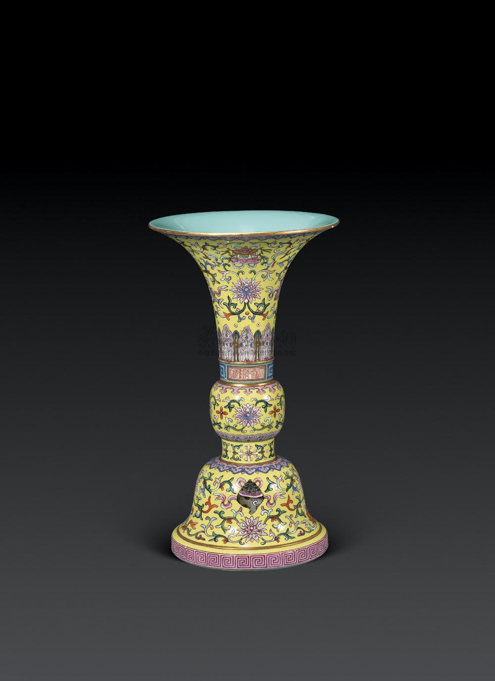 【清·乾隆 乾隆粉彩花觚】拍卖品_图片_价格_鉴赏_清代粉彩瓷器_雅昌