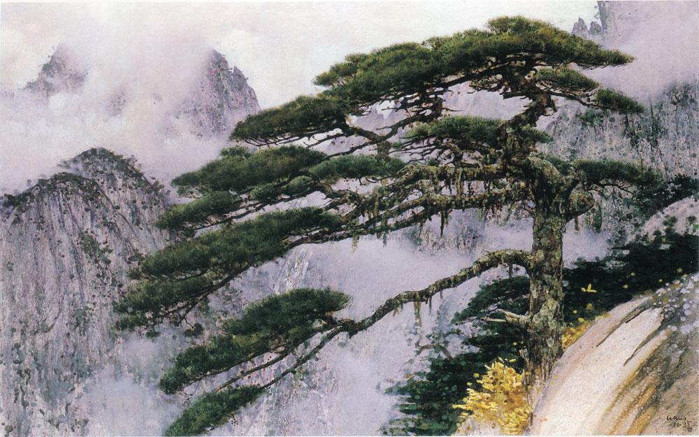 【1994年作 黄山迎客松】拍卖品_图片_价格_鉴赏_油画_雅昌艺术品拍卖