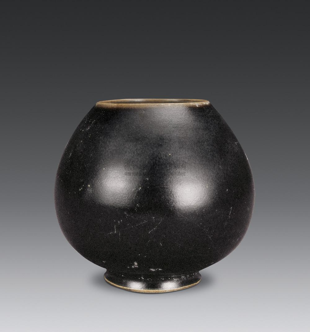 0009 宋 磁州窑 黑釉水盂