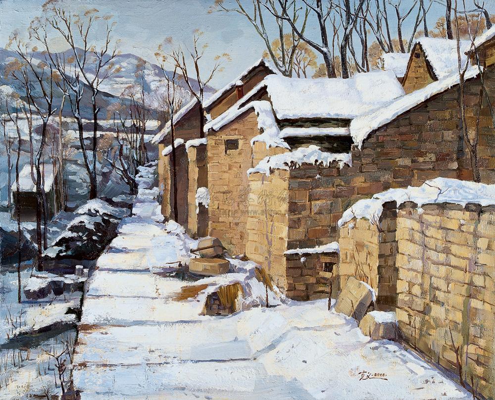 【村雪 布面油彩】拍卖品_图片_价格_鉴赏_油画_雅昌艺术品拍卖网