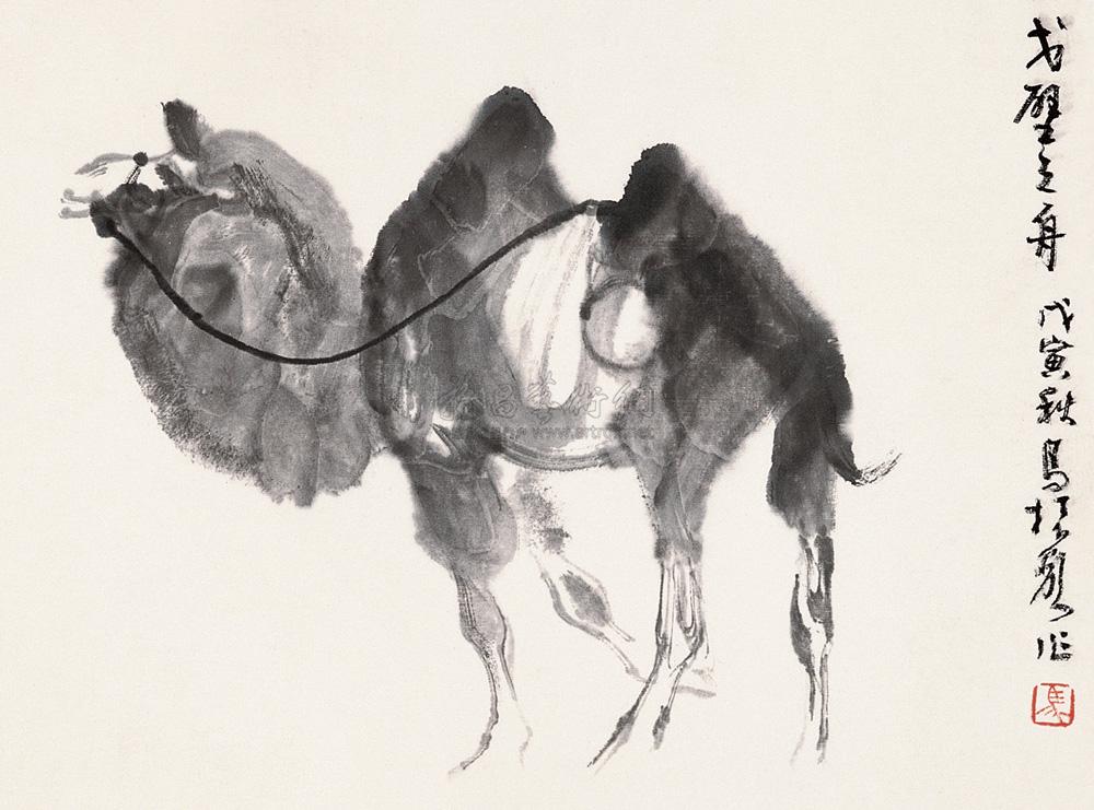 黄胄画骆驼高清大图图片
