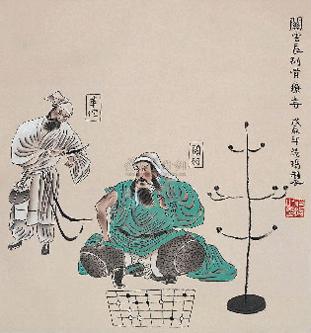 关云长刮骨疗毒 立轴 设色纸本】拍卖品_图片_价格_鉴赏_绘画_雅昌