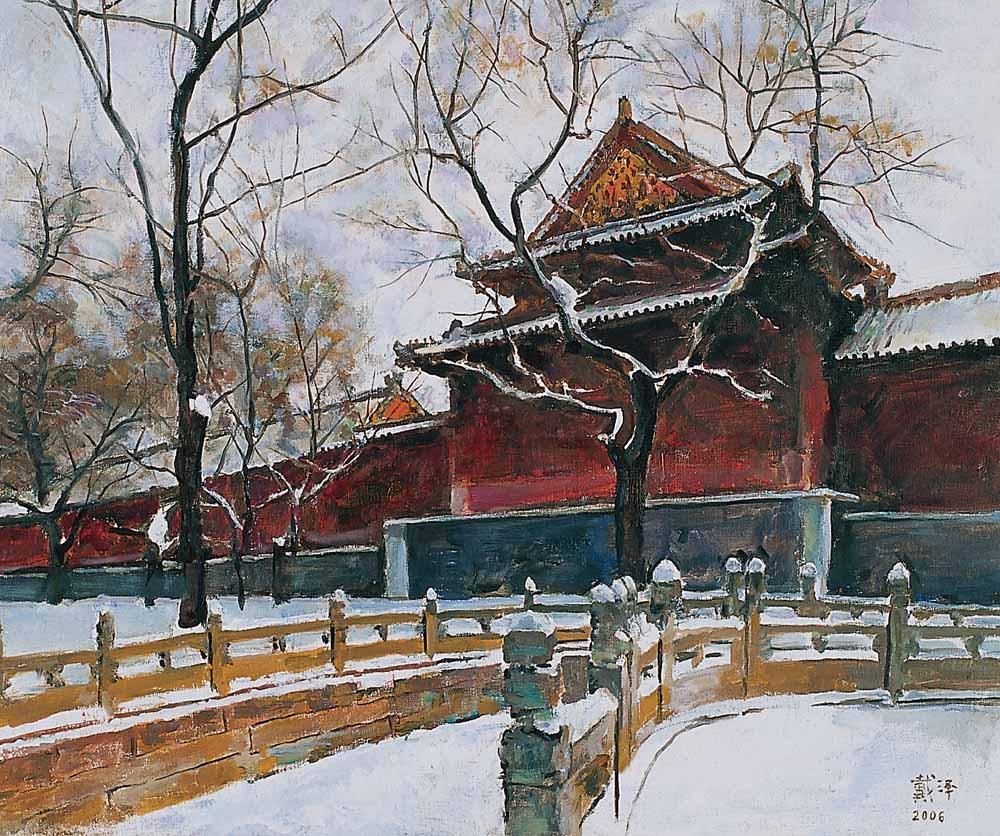 0601 故宫角楼 布面油画