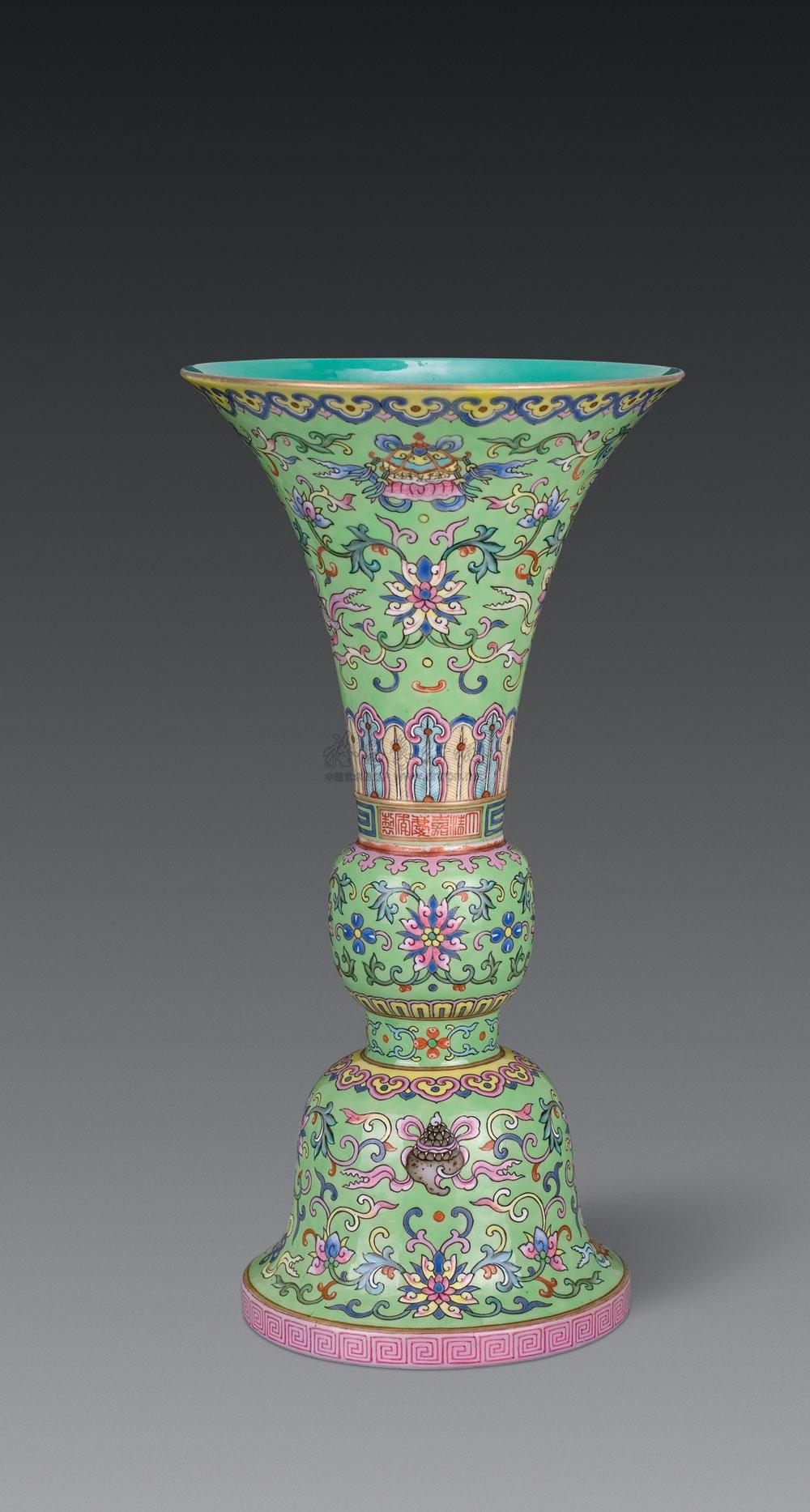 纹花觚】拍卖品_图片_价格_鉴赏_清代粉彩瓷器_雅昌艺术品拍卖网