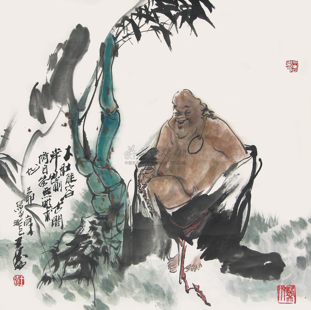 0399 已卯年作 弥勒佛 镜心 设色纸本