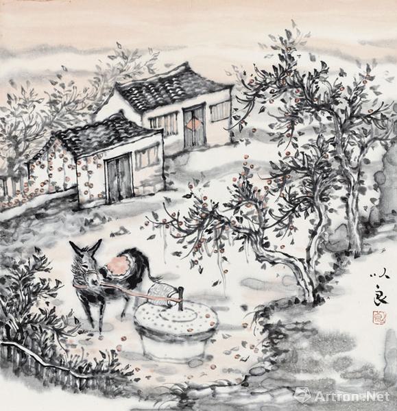 李以良乡村小景-34×34cm-2014年
